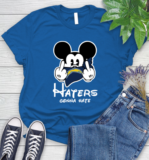 NFL Los Angeles Chargers Haters Gonna Hate Mickey Mouse Disney Football T Shirt Women's T-Shirt 12