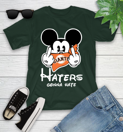 MLB San Francisco Giants Haters Gonna Hate Mickey Mouse Disney Baseball T Shirt_000 Youth T-Shirt 5