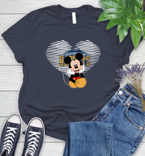NBA Denver Nuggets The Heart Mickey Mouse Disney Basketball Women's T-Shirt 14
