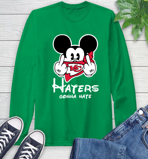 NFL Kansas City Chiefs Haters Gonna Hate Mickey Mouse Disney Football T Shirt_000 Long Sleeve T-Shirt 8