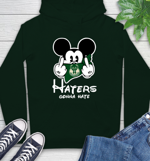 NBA Milwaukee Bucks Haters Gonna Hate Mickey Mouse Disney Basketball T Shirt Hoodie 12