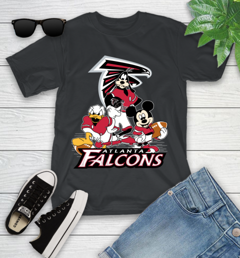 NFL Atlanta Falcons Mickey Mouse Donald Duck Goofy Football Shirt Youth T-Shirt