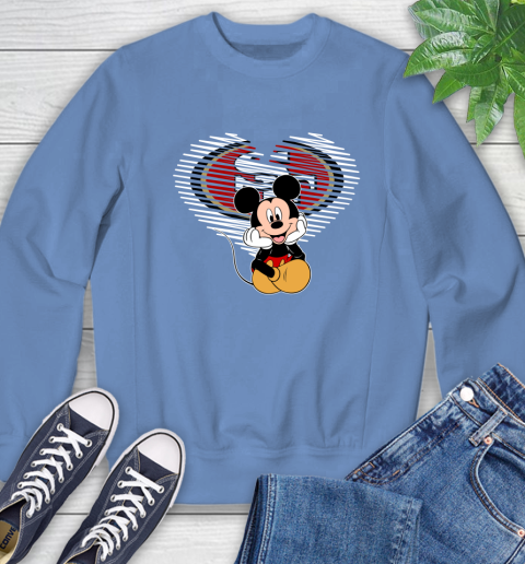 NFL San Francisco 49ers The Heart Mickey Mouse Disney Football T Shirt_000 Sweatshirt 11