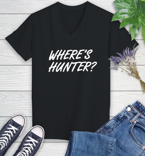 Where Is Hunter Women's V-Neck T-Shirt