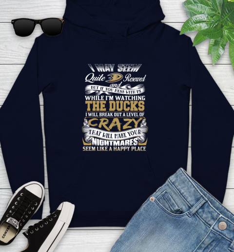 Anaheim Ducks NHL Hockey Don't Mess With Me While I'm Watching My Team Youth Hoodie 3