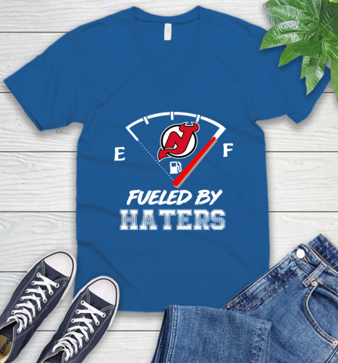 New Jersey Devils NHL Hockey Fueled By Haters Sports V-Neck T-Shirt 5
