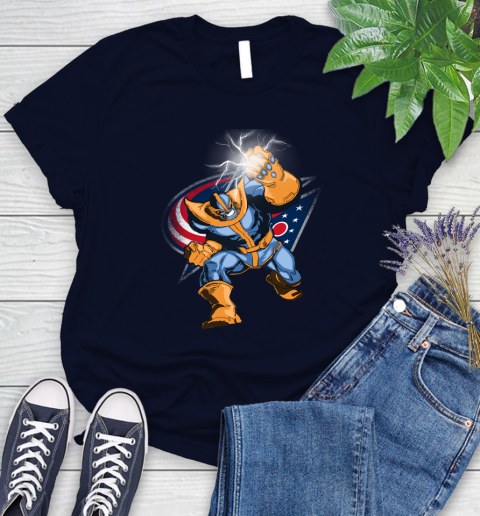 Columbus Blue Jackets NHL Hockey Thanos Avengers Infinity War Marvel Women's T-Shirt 2
