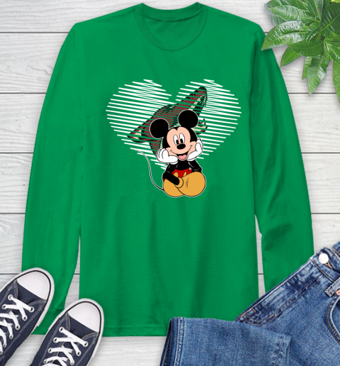 NHL Arizona Coyotes The Heart Mickey Mouse Disney Hockey Long Sleeve T-Shirt 8