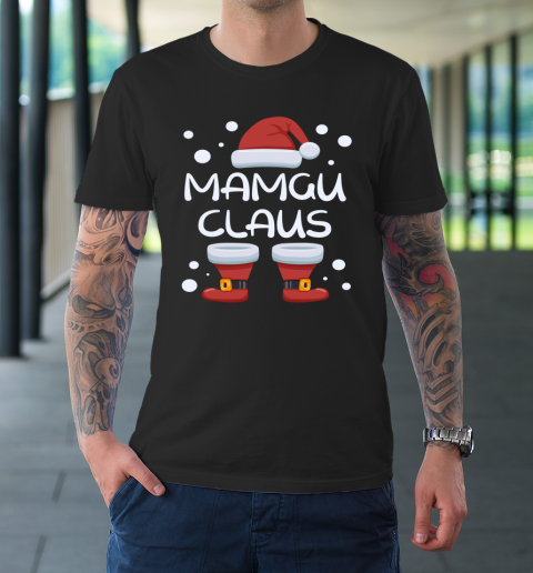 Mamgu Claus Happy Christmas Pajama Family Matching Xmas T-Shirt