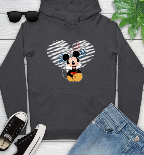 MLB Los Angeles Dodgers The Heart Mickey Mouse Disney Baseball T Shirt_000 Youth Hoodie 8