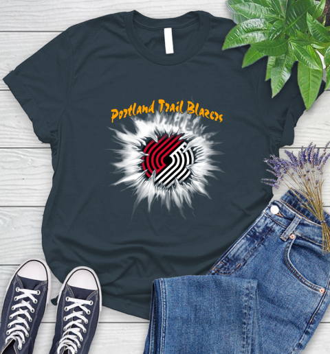 Portland Trail Blazers NBA Basketball Rip Sports Women's T-Shirt 11