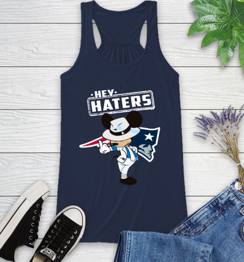 NFL Hey Haters Mickey Football Sports New England Patriots Racerback Tank 9