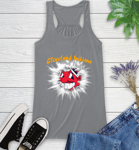 Cleveland Indians MLB Baseball Adoring Fan Rip Sports Racerback Tank 4