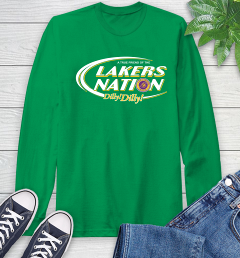 NBA A True Friend Of The Los Angeles Lakers Dilly Dilly Basketball Sports Long Sleeve T-Shirt 8