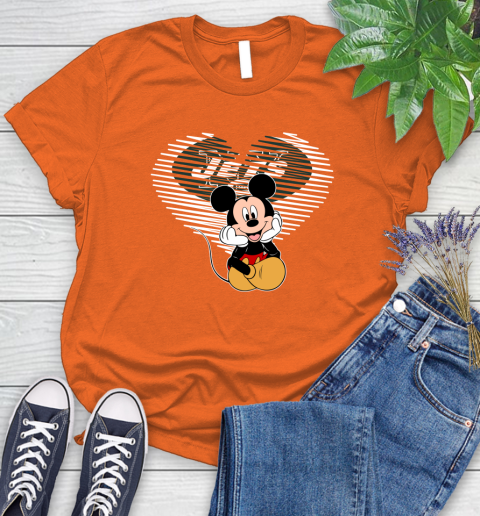NFL New York Jets The Heart Mickey Mouse Disney Football T Shirt_000 Women's T-Shirt 3