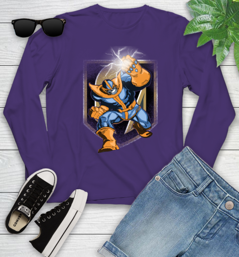 Vegas Golden Knights NHL Hockey Thanos Avengers Infinity War Marvel Youth Long Sleeve 4