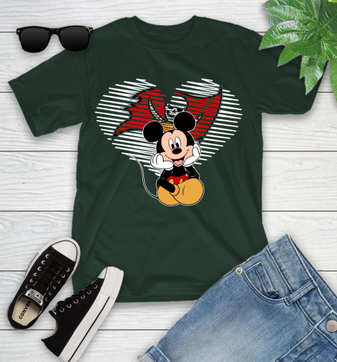 NFL Tampa Bay Buccaneers The Heart Mickey Mouse Disney Football T Shirt_000 Youth T-Shirt 5
