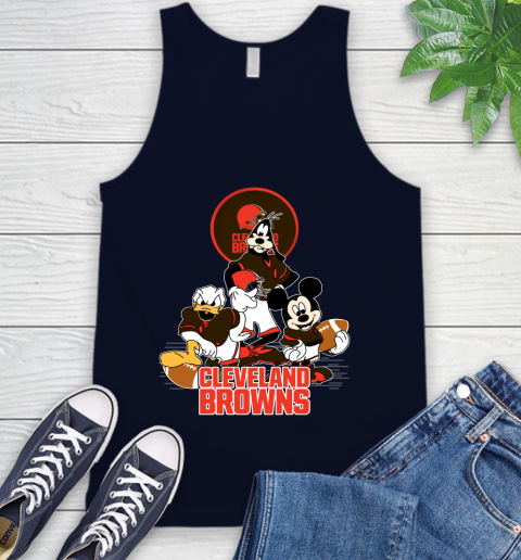NFL Cleveland Browns Mickey Mouse Donald Duck Goofy Football Shirt Tank Top 2