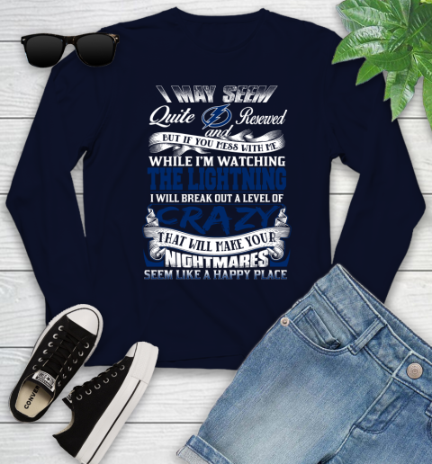 Tampa Bay Lightning NHL Hockey Don't Mess With Me While I'm Watching My Team Youth Long Sleeve 2