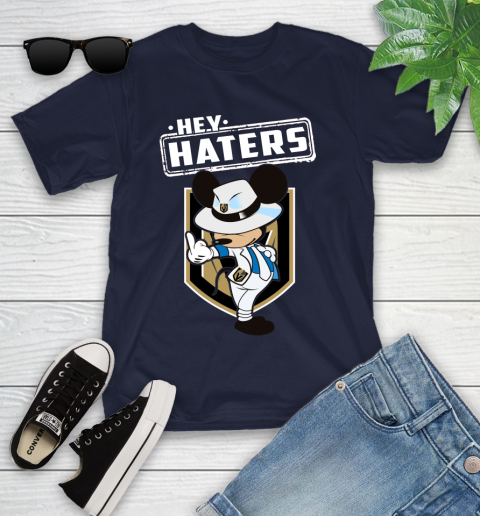 NHL Hey Haters Mickey Hockey Sports Vegas Golden Knights Youth T-Shirt 2