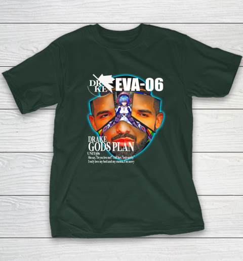 Drake Evangelion Shirt Drake Eva 06 Drake Gods Plan Youth T-Shirt 3