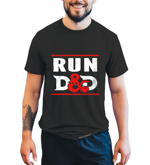 Dungeon And Dragon T Shirt, RPG Dice Games Tshirt, Run DND T Shirt