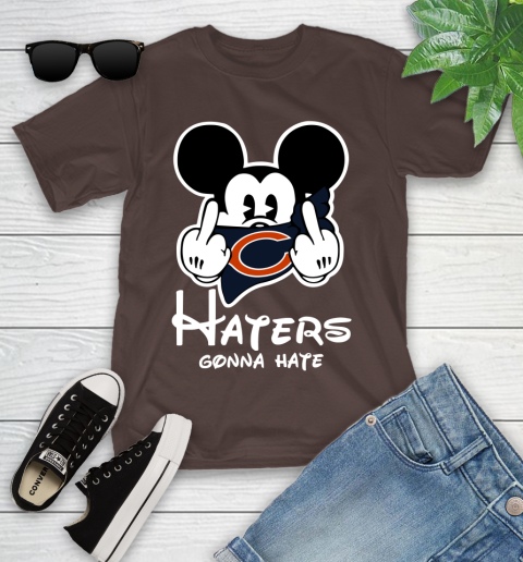NFL Chicago Bears Haters Gonna Hate Mickey Mouse Disney Football T Shirt Youth T-Shirt 7