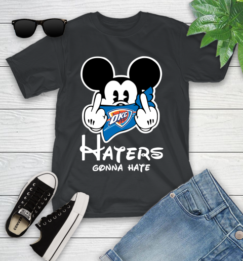 NBA Oklahoma City Thunder Haters Gonna Hate Mickey Mouse Disney Basketball T Shirt Youth T-Shirt