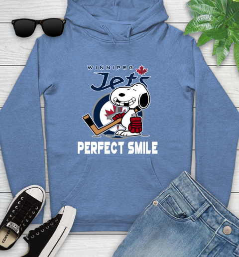NHL Winnipeg Jets Snoopy Perfect Smile The Peanuts Movie Hockey T Shirt Youth Hoodie 13