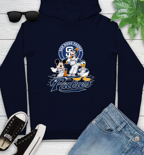 MLB San Diego Padres Mickey Mouse Donald Duck Goofy Baseball T Shirt Youth Hoodie 3