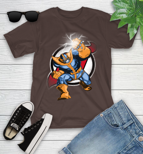 New Jersey Devils NHL Hockey Thanos Avengers Infinity War Marvel Youth T-Shirt 7