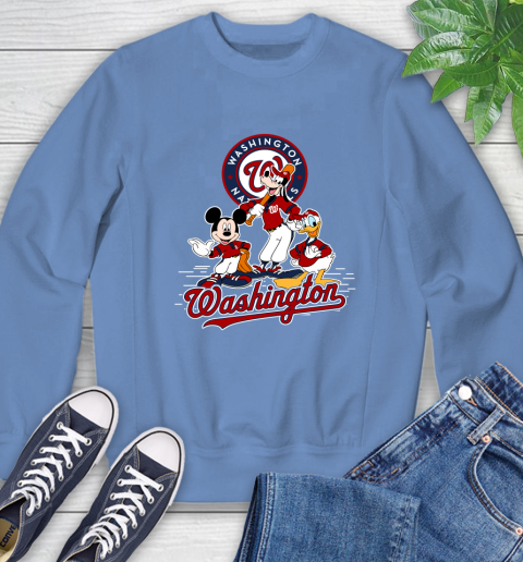 MLB Washington Nationals Mickey Mouse Donald Duck Goofy Baseball T Shirt Sweatshirt 11
