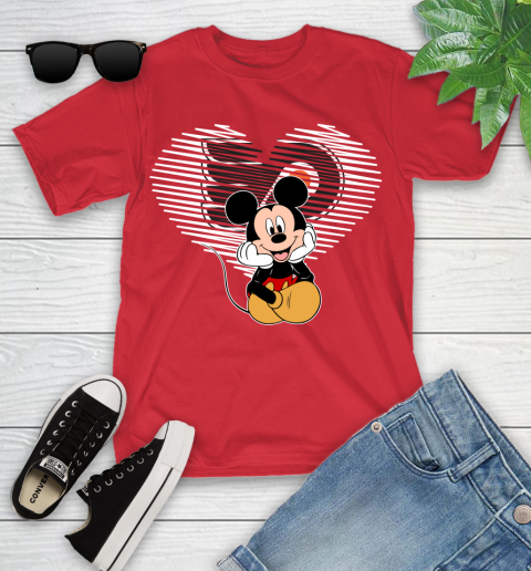 NHL Philadelphia Flyers The Heart Mickey Mouse Disney Hockey Youth T-Shirt 13