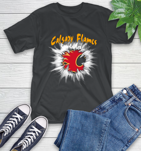 Calgary Flames NHL Hockey Adoring Fan Rip Sports T-Shirt