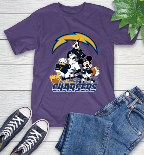 NFL San Diego Chargers Mickey Mouse Donald Duck Goofy Football Shirt T-Shirt 5