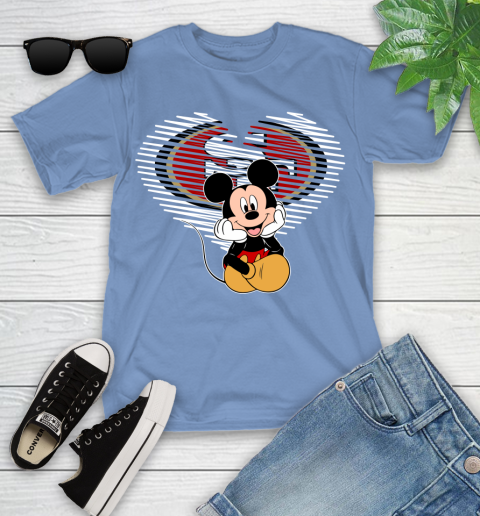 NFL San Francisco 49ers The Heart Mickey Mouse Disney Football T Shirt_000 Youth T-Shirt 15
