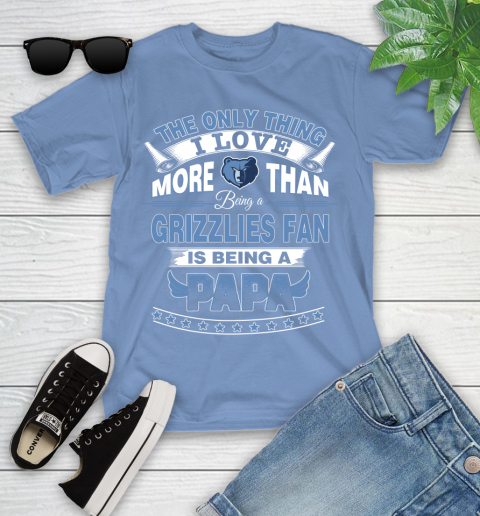 NBA The Only Thing I Love More Than Being A Memphis Grizzlies Fan Is Being A Papa Basketball Youth T-Shirt 15