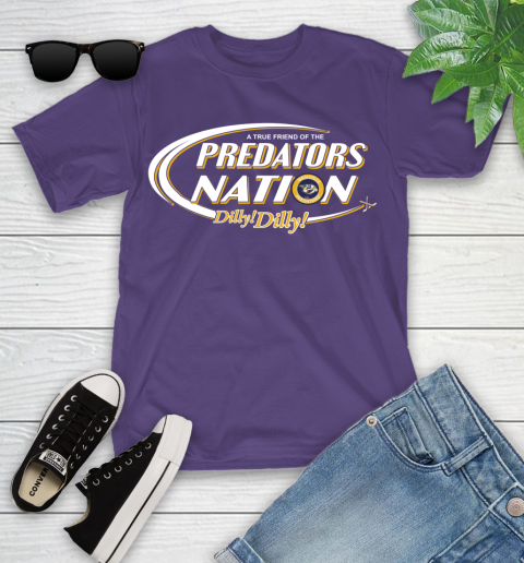 NHL A True Friend Of The Nashville Predators Dilly Dilly Hockey Sports Youth T-Shirt 3