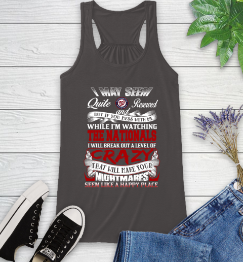 Washington Nationals MLB Baseball Don't Mess With Me While I'm Watching My Team Racerback Tank 11