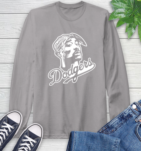 Tupac Dodgers Long Sleeve T-Shirt 6