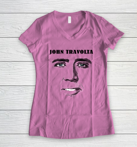 Nicolas Cage John Travolta Women's V-Neck T-Shirt 6