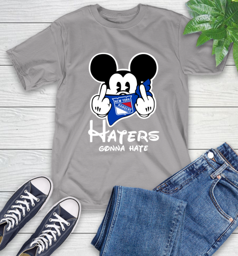NHL New York Rangers Haters Gonna Hate Mickey Mouse Disney Hockey T Shirt T-Shirt 6