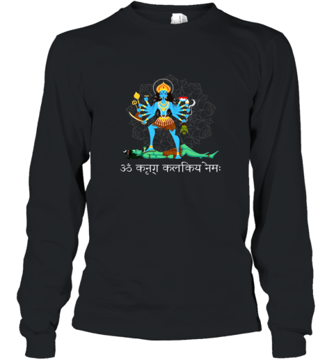 Goddess Kali T Shirt With Sanskrit Mantra FL Long Sleeve