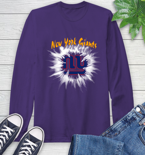 New York Giants NFL Football Adoring Fan Rip Sports Long Sleeve T-Shirt 5
