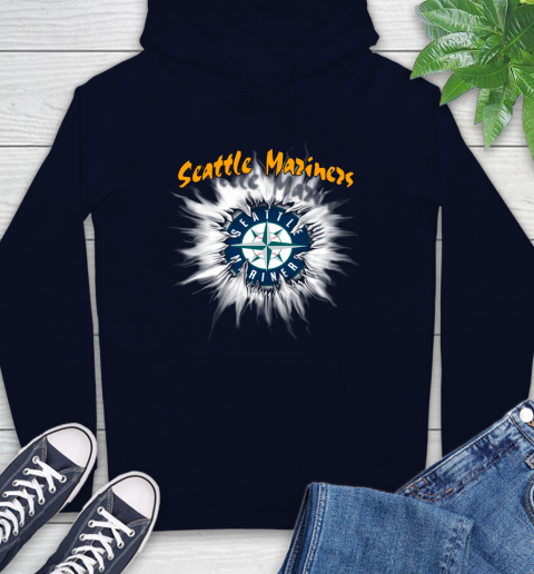 Seattle Mariners MLB Baseball Adoring Fan Rip Sports Hoodie 3