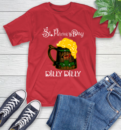 NHL Carolina Hurricanes St Patrick's Day Dilly Dilly Beer Hockey Sports T-Shirt 11