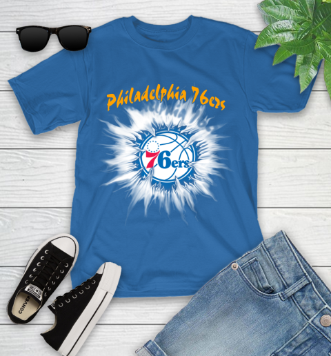 Philadelphia 76ers NBA Basketball Rip Sports Youth T-Shirt 12
