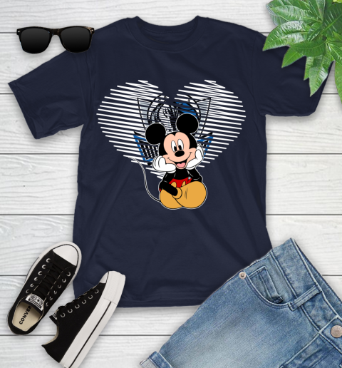 NBA Dallas Mavericks The Heart Mickey Mouse Disney Basketball Youth T-Shirt 2
