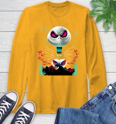 NHL Washington Capitals Jack Skellington Sally The Nightmare Before Christmas Hockey Long Sleeve T-Shirt 2