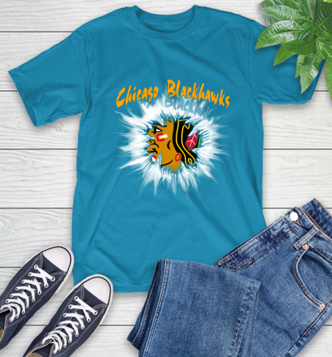 Chicago Blackhawks NHL Hockey Adoring Fan Rip Sports T-Shirt 9